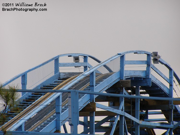 View of Ghoster Coaster's lift hill.