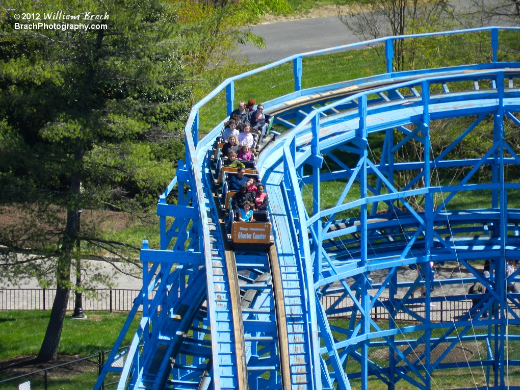 Ghoster Coaster train running through the course.