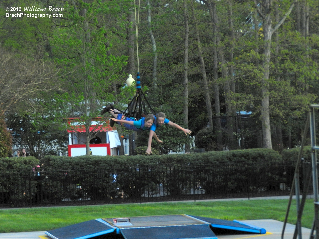 These guys seemed to enjoy their ride on the Xtreme Skyflyer.