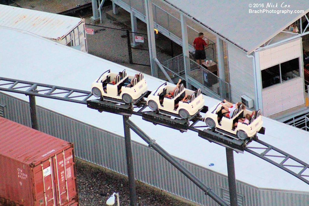 The train on the mid-course brake run.