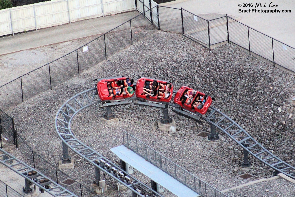 The train headed into the unload station.