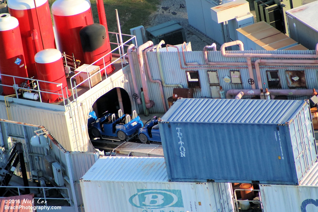 Backlot flying into its sewage tunnel.