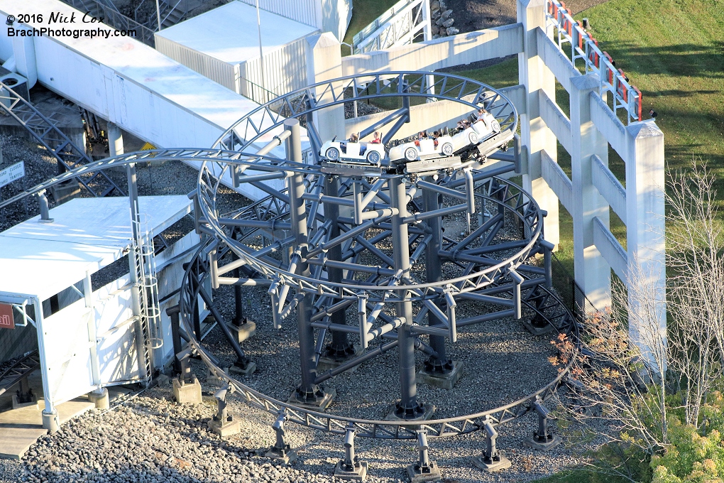 The train at the top of the triple helix structure.