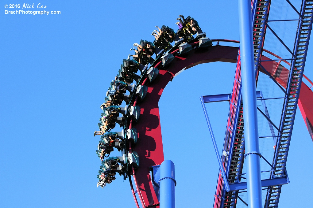 Banshee flying through the first loop.