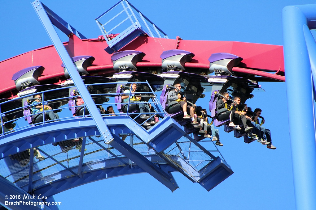 Riders screaming like a Banshee before the first drop.