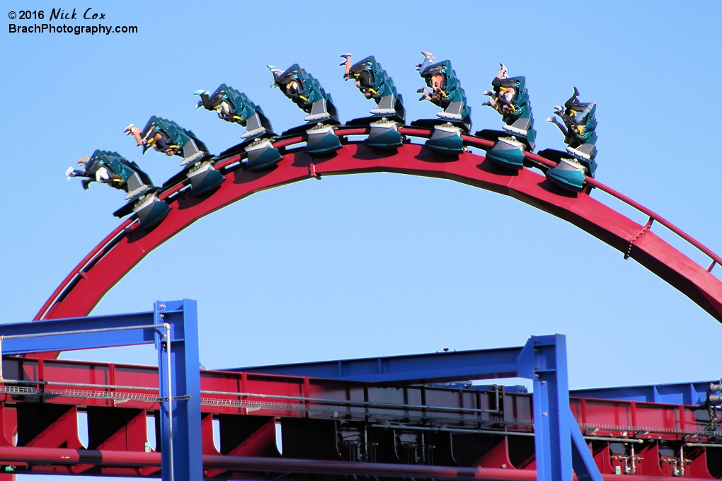 Banshee flying through the first part of the batwing inversion.