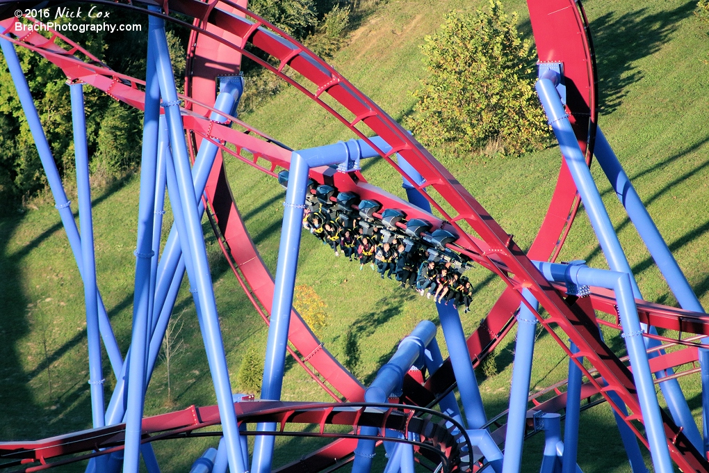 Banshee about to head into its final helix.