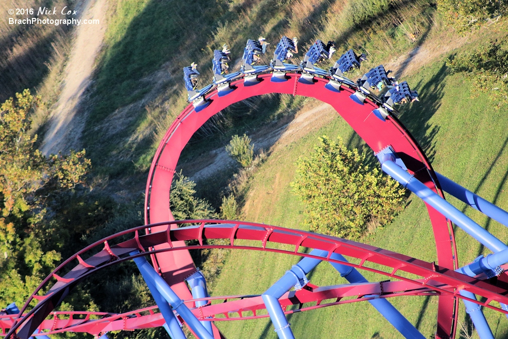 Banshee screaming through its sixth inversion.