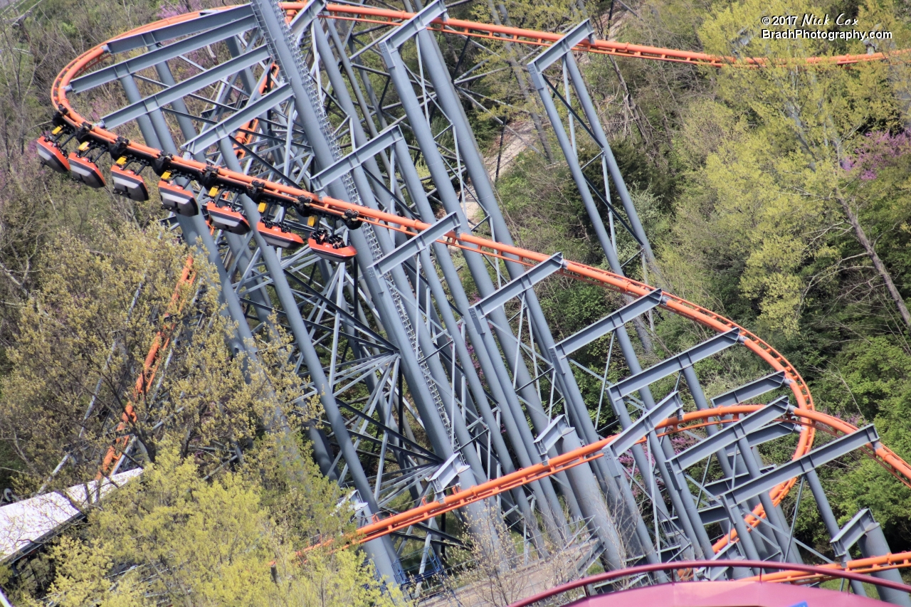 The ride headed down the second drop.