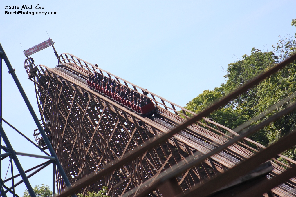 The ride's lift hill.