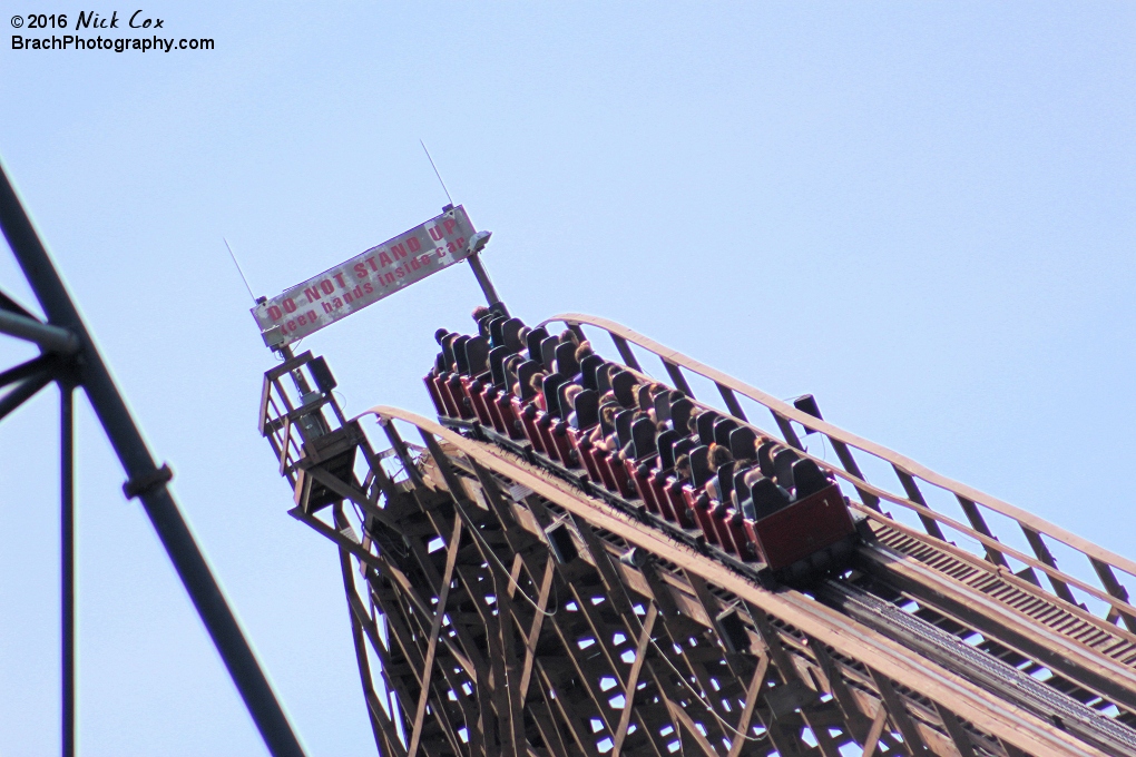 The ride's lift hill.