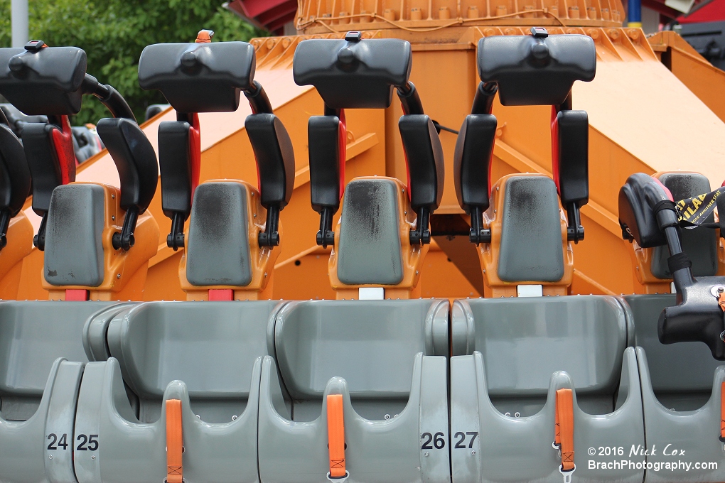 A shot of the seats on Delirium.