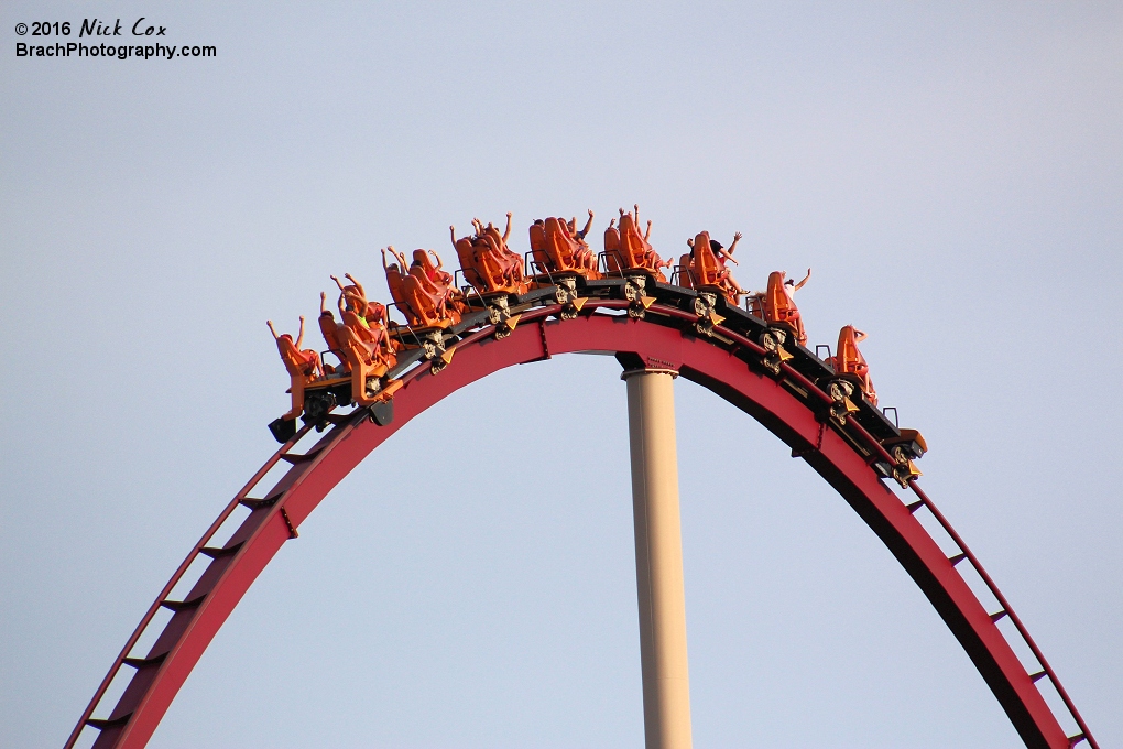 The train going over the first airtime hill.