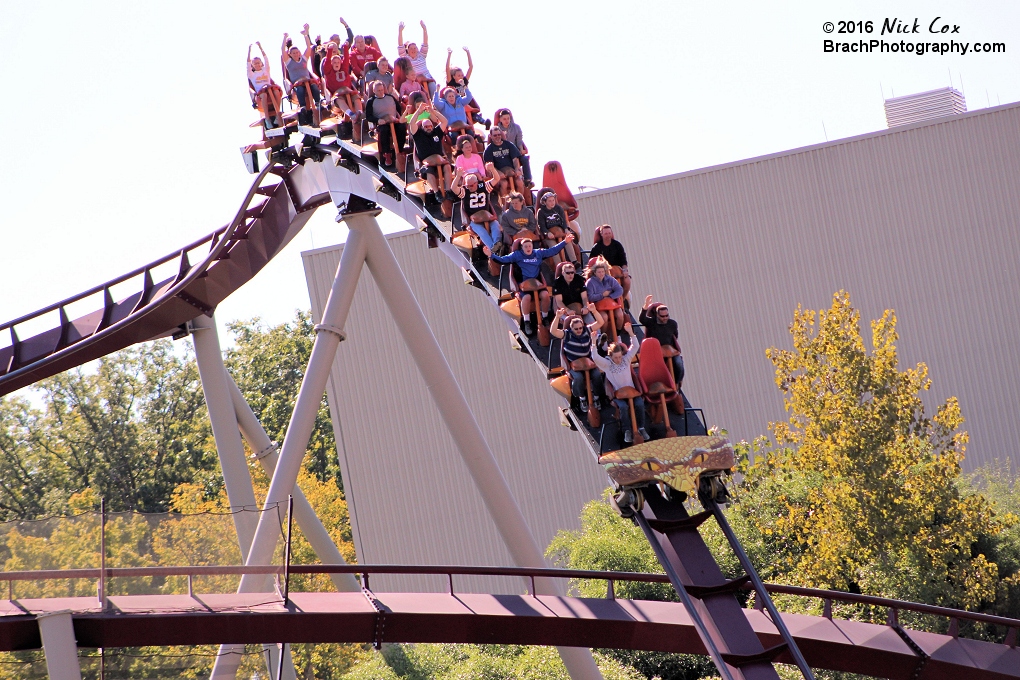 Diamondback headed towards the splashdown finale.