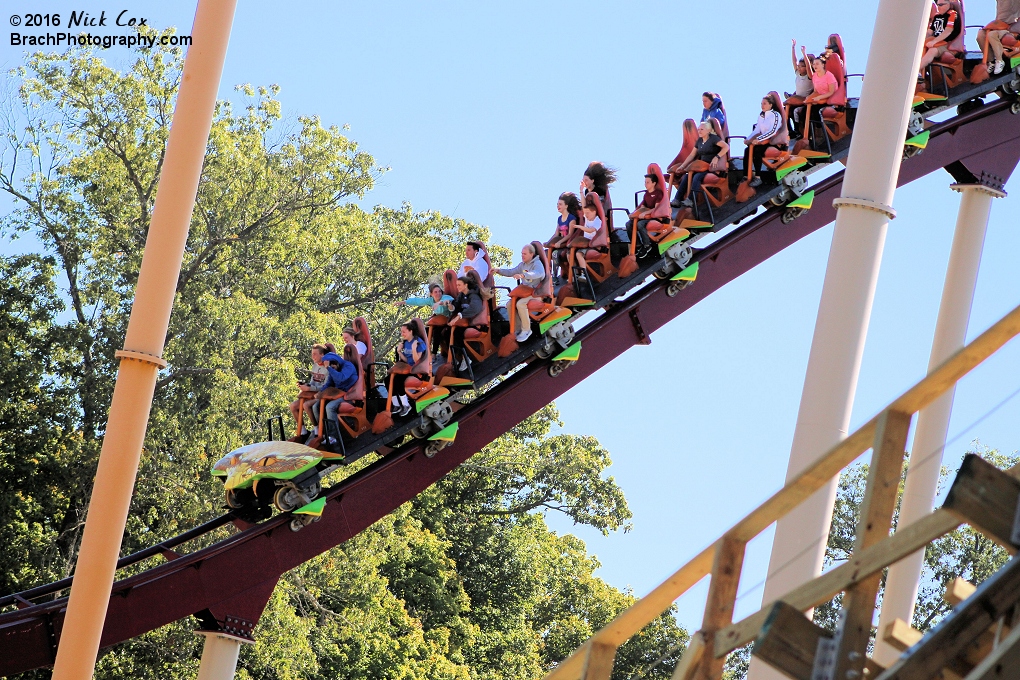 Diamondback headed into another airtime hill.