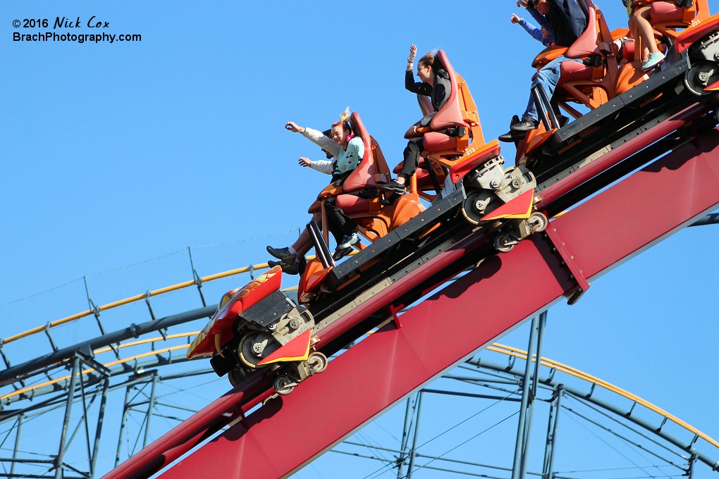 Riders enjoying their ride on Diamondback.