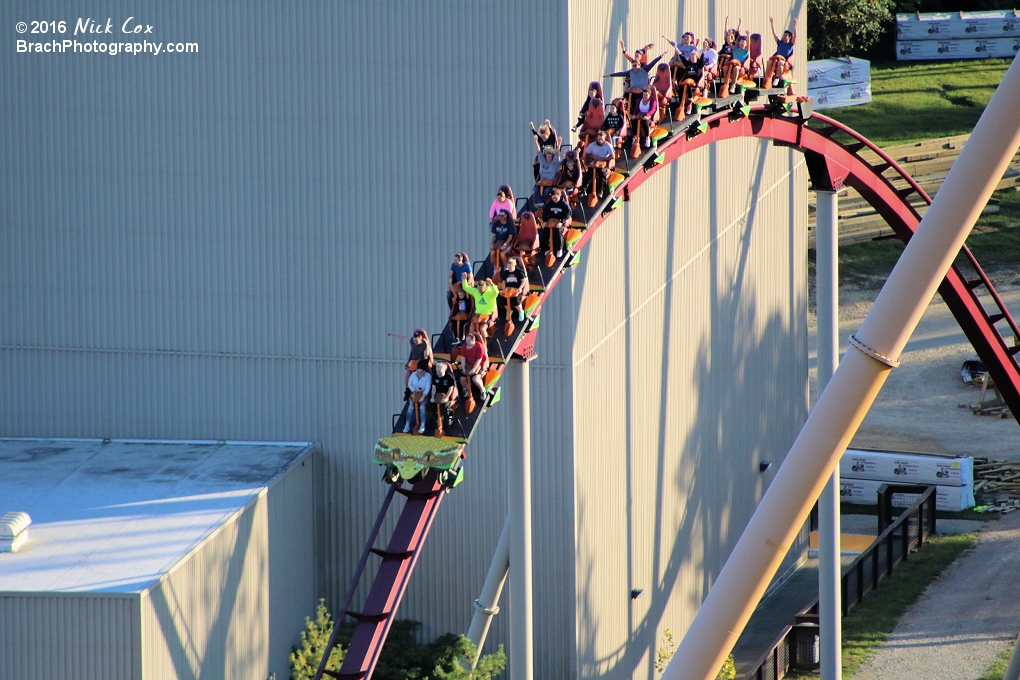 Diamondback flying over one of its last airtime hills.