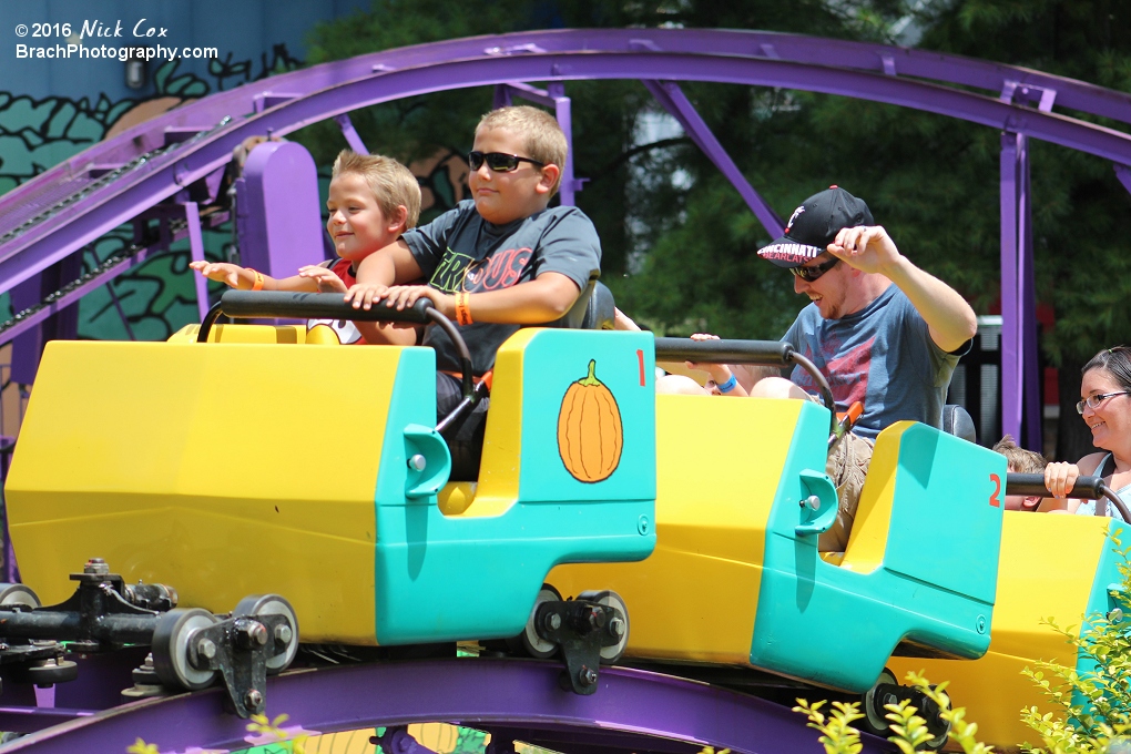 The train going over the airtime hills.