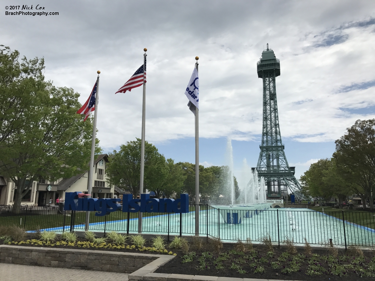 The front fountains.