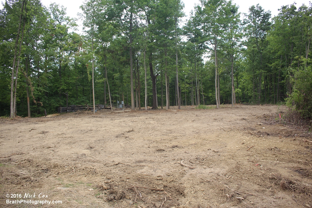 An overall view of the construction site.