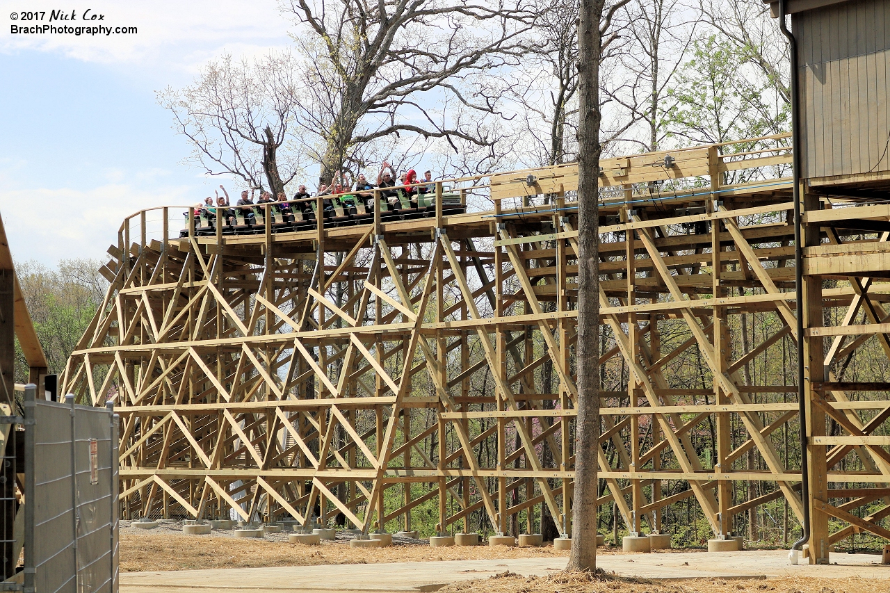 The train on the brake run.