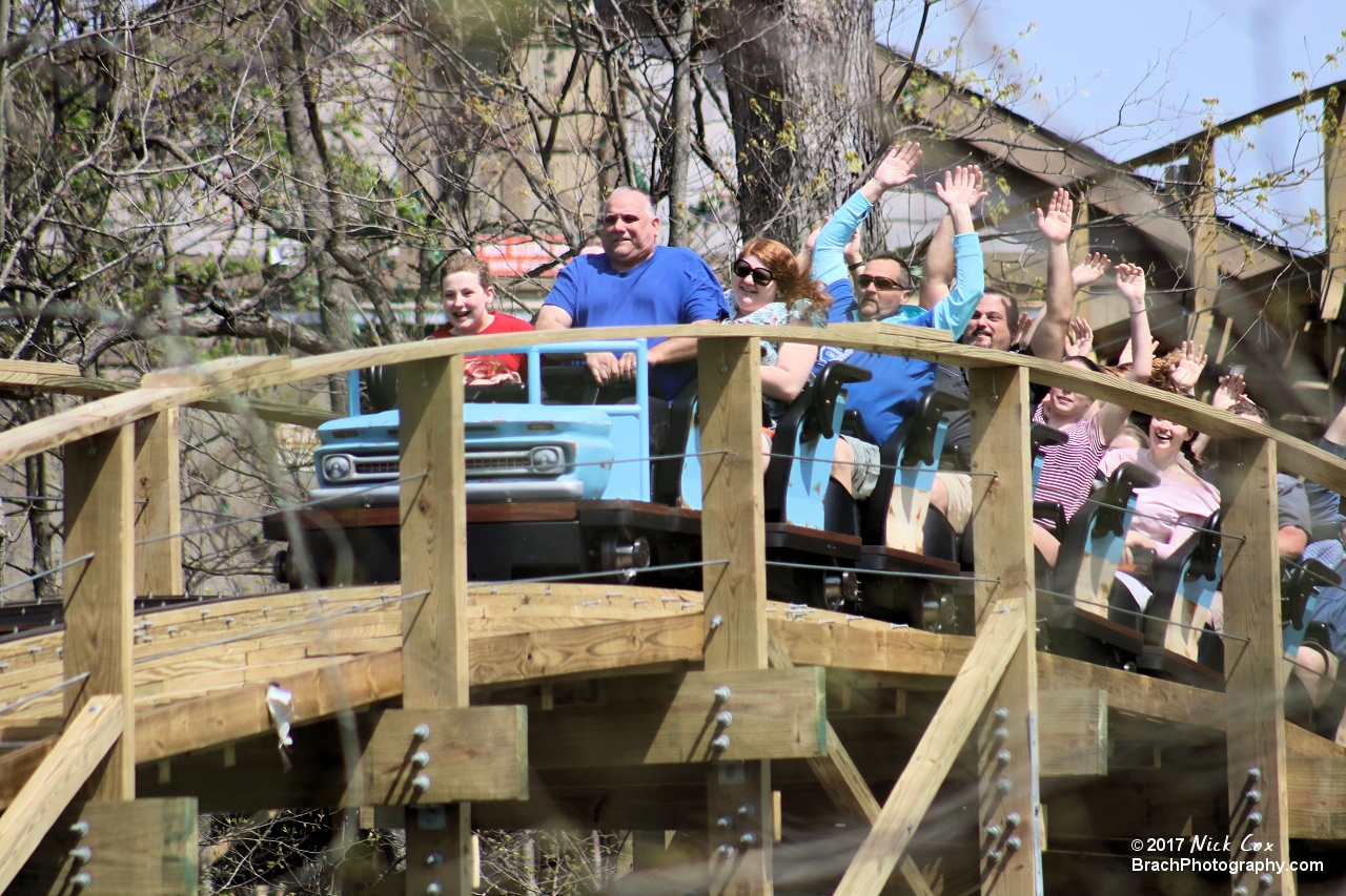 Riders on Mystic Timbers.