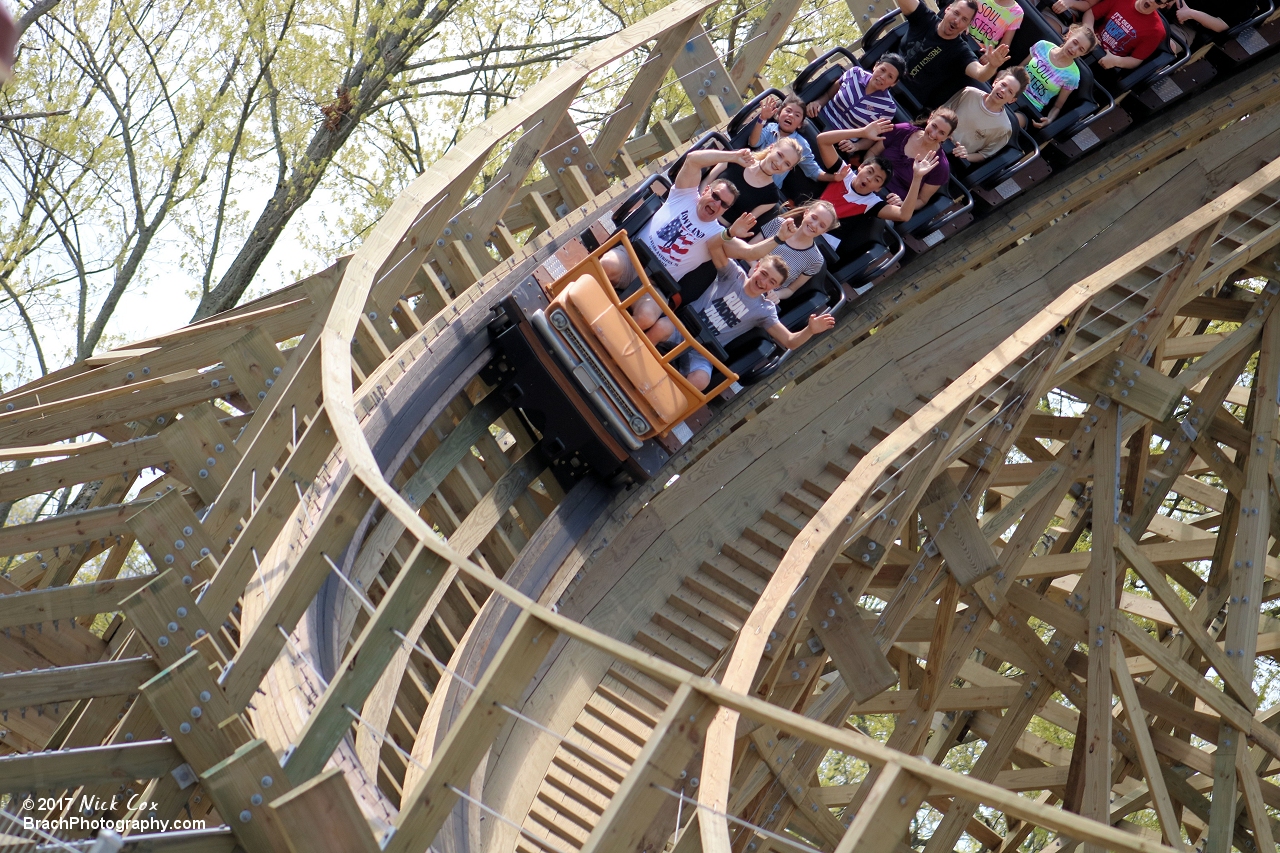 The curved first drop.