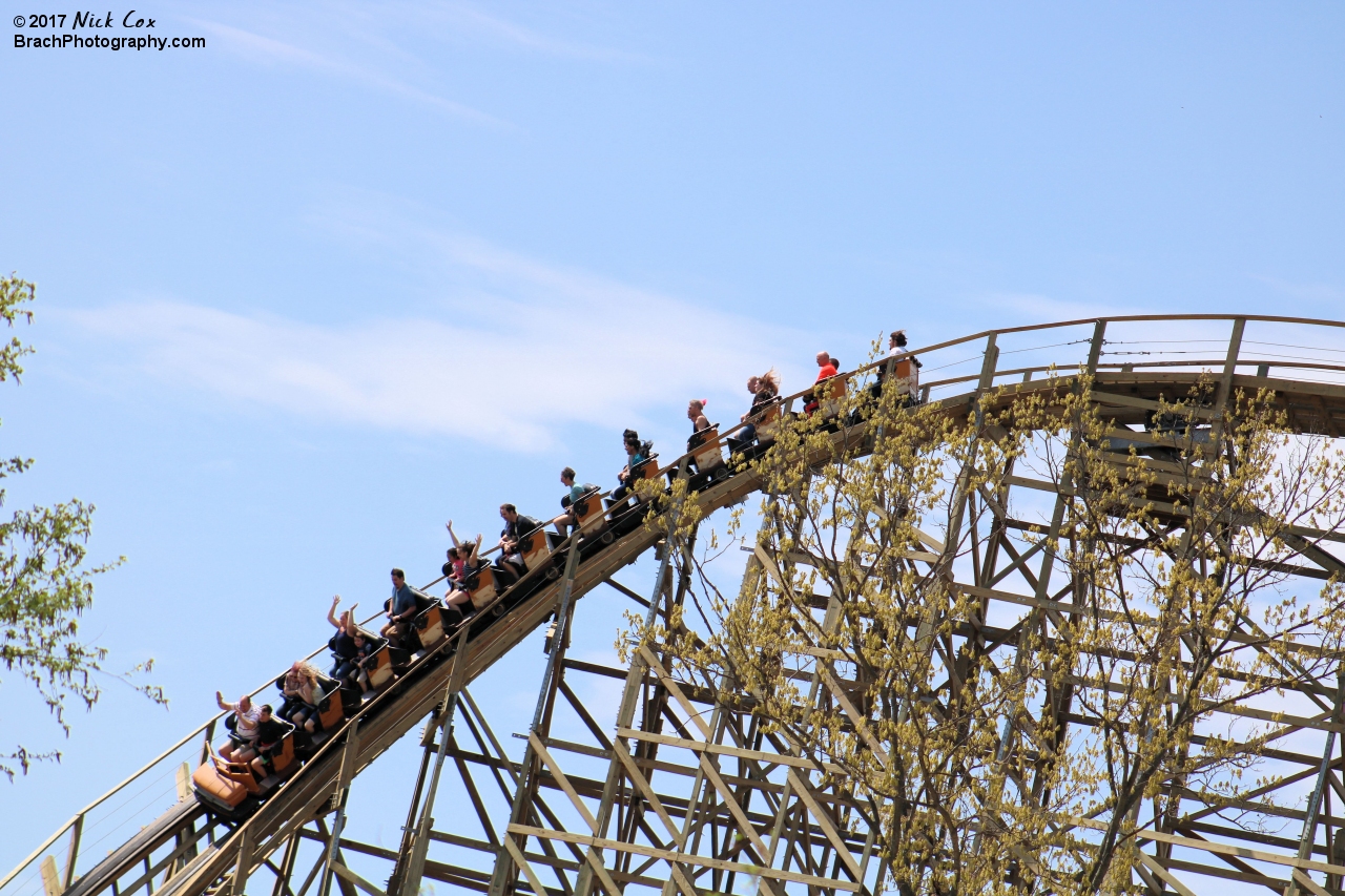 The curved first drop.