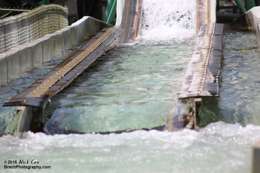 Ride's water chute.