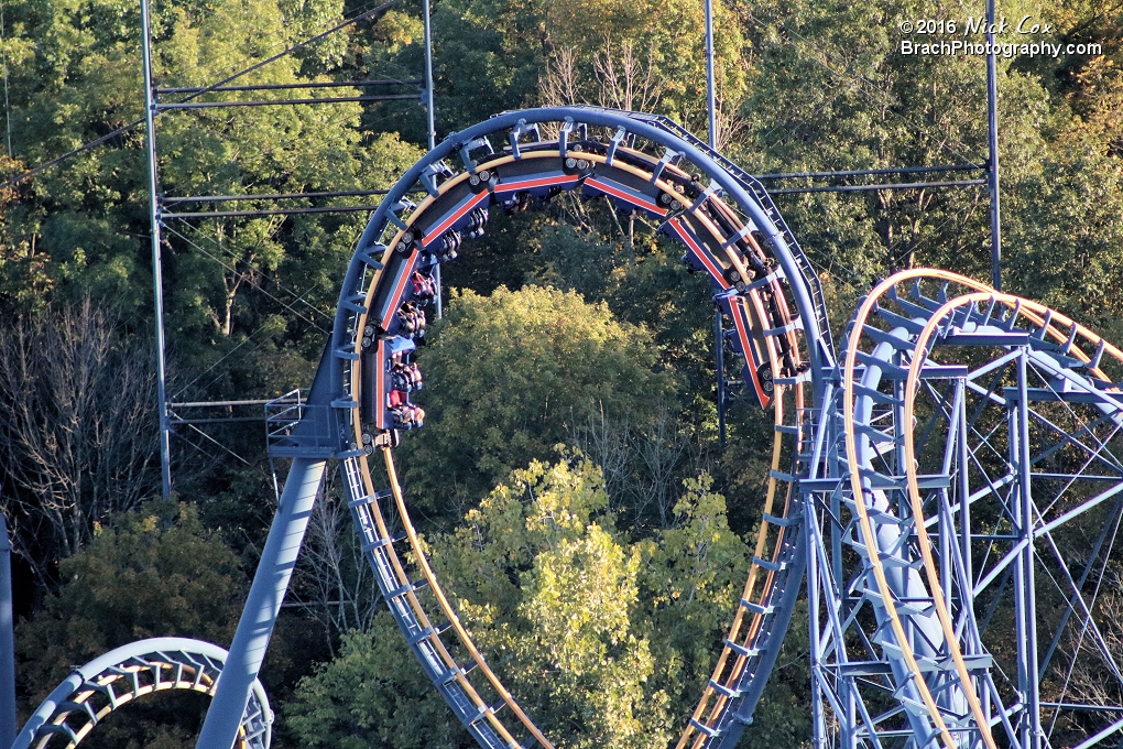 Vortex in one of its vertical loops.