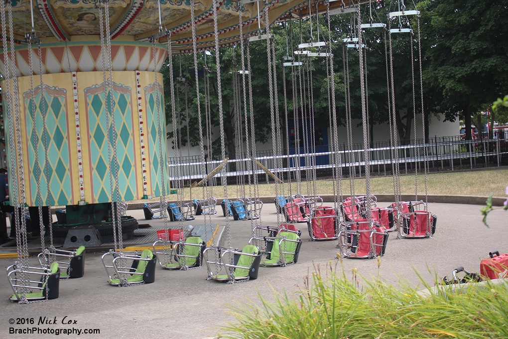 More of the ride's seats when down for maintenance.