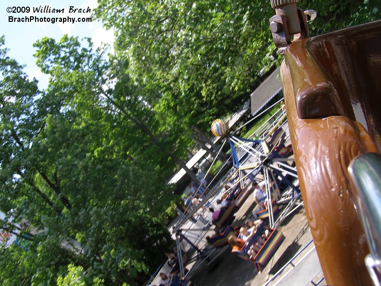 View of the Merry Mixer from onboard the Balloon Race ride..