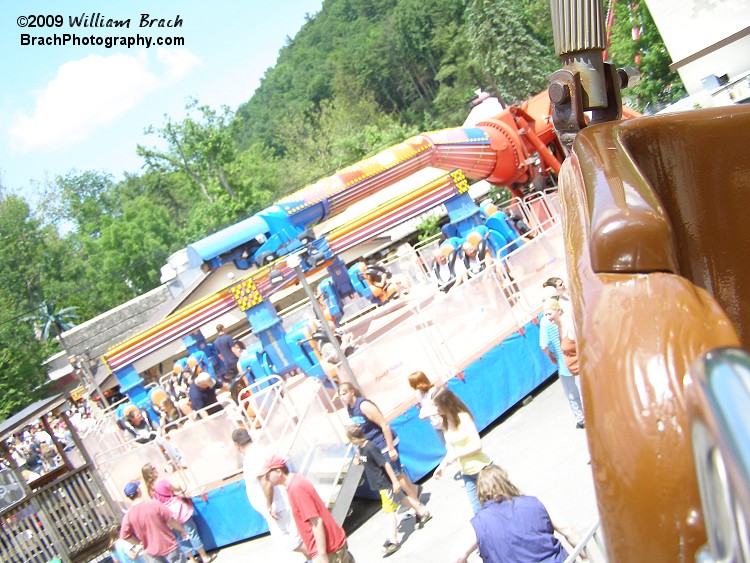 View of Power Surge from onboard the Balloon Race.