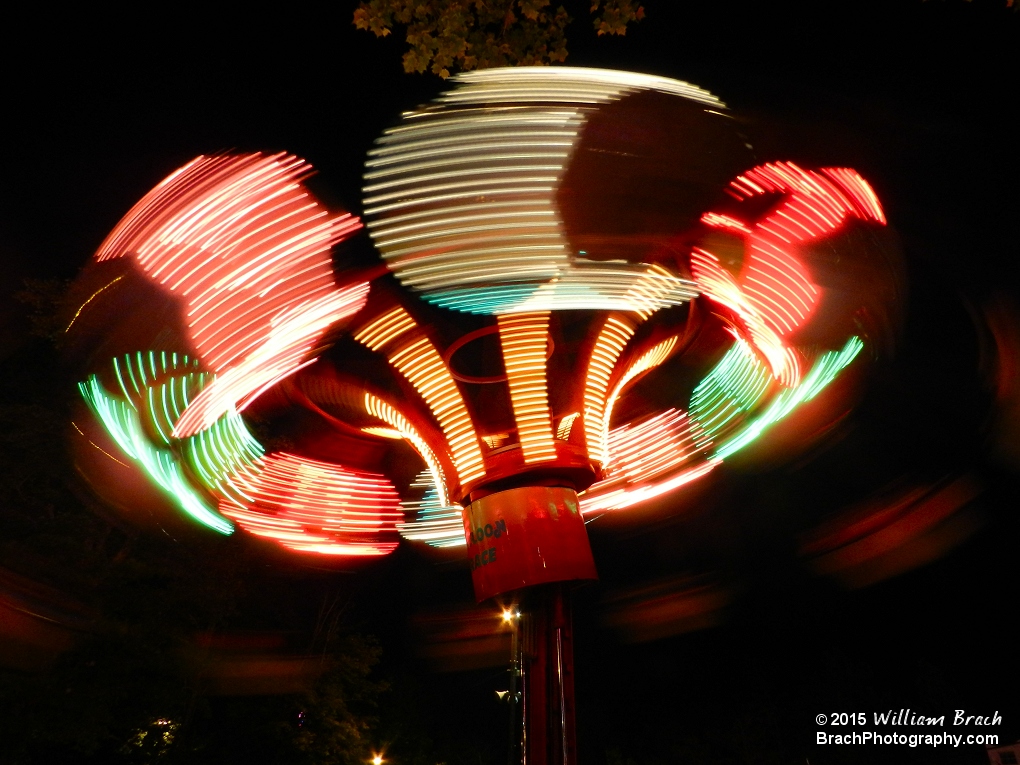 These lights aren't LEDs, but the ride itself looks great at night!