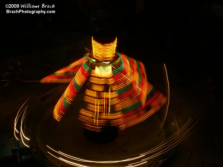 Night view of Downdraft in motion.