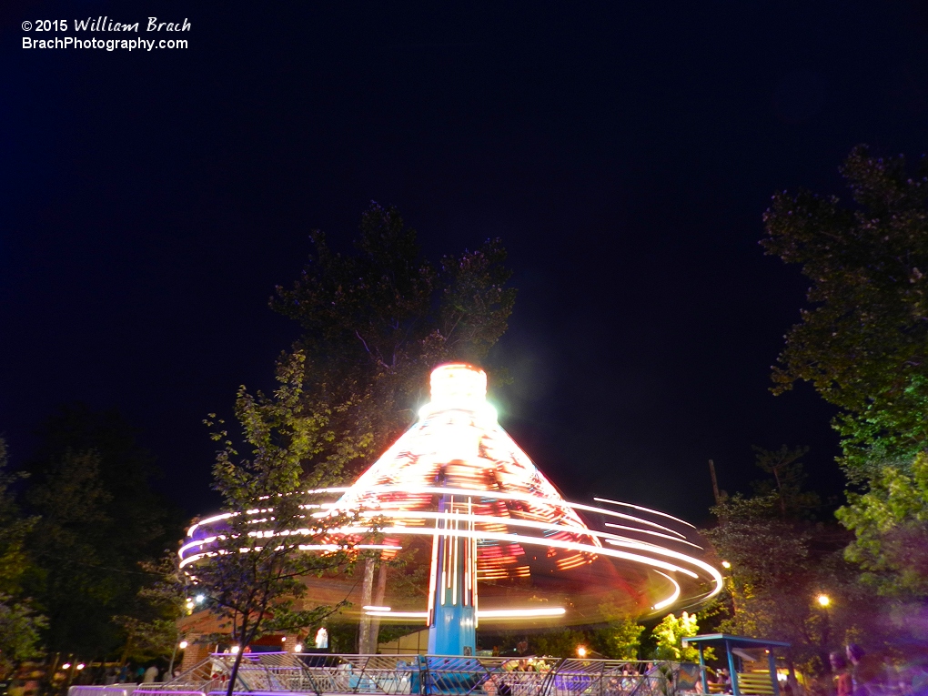 Ride lit up and in motion at night!