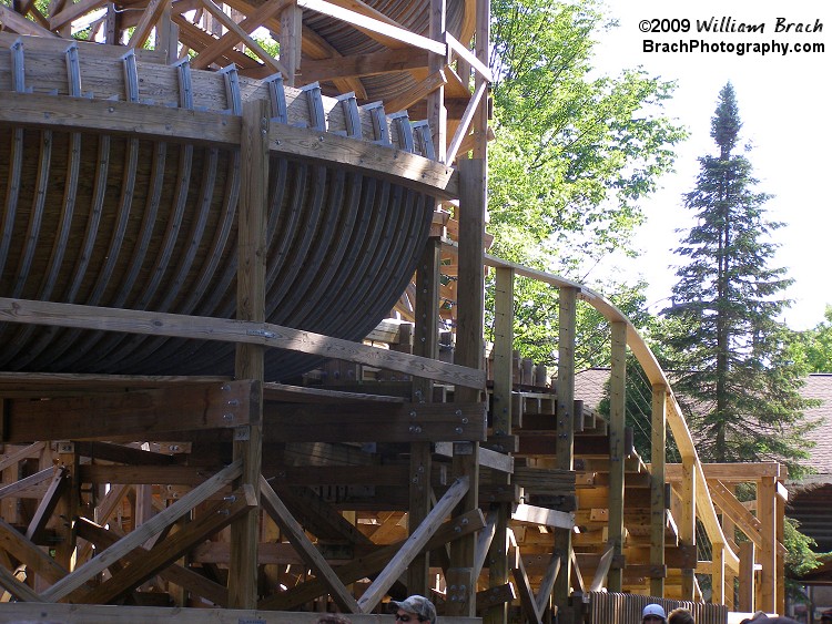 Progress made on the new coaster - but still hasn't opened as of the 2010 season.