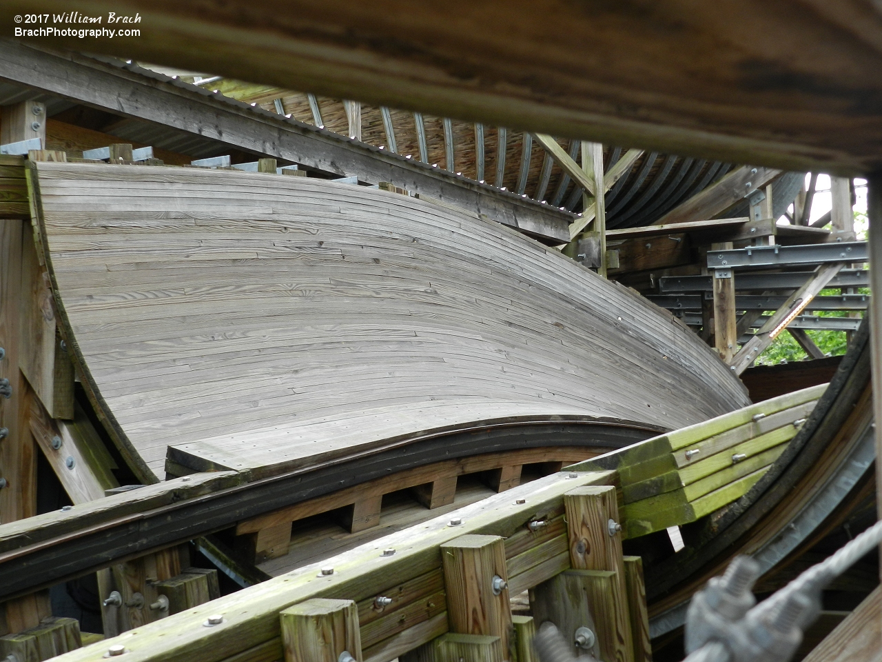 Flying Turns wooden bobsled coaster at Knoebels.