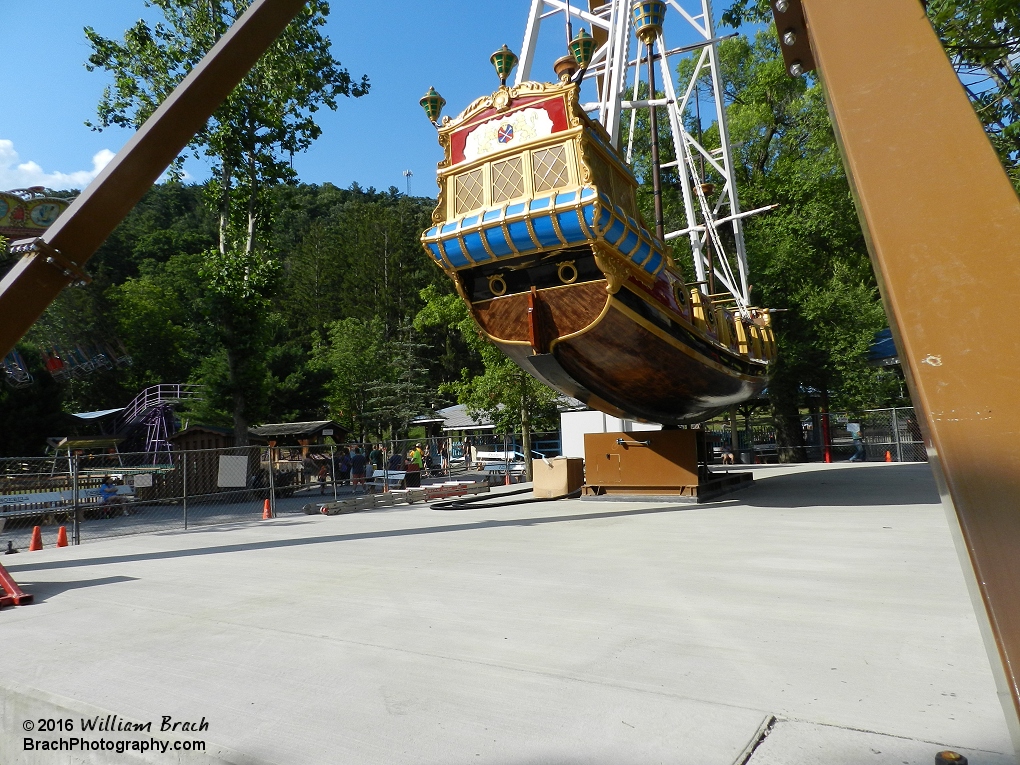 New ride sits on top of a new concrete platform too.