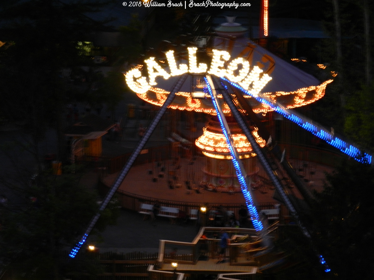 Galleon at night from the Giant Wheel.