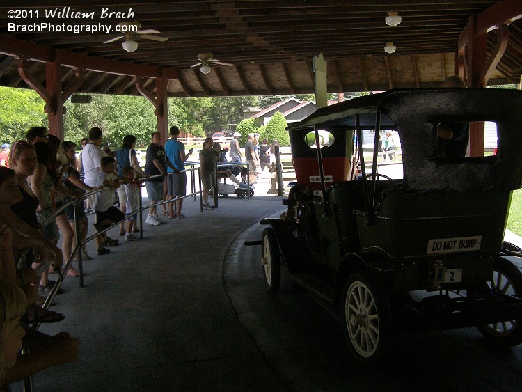 I think these cars use lawn mower type engines....  Here we see two more Gasoline Alley cars in the station.