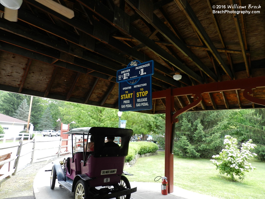 Prices for drivers and passengers on the Gasoline Alley cars for 2016.