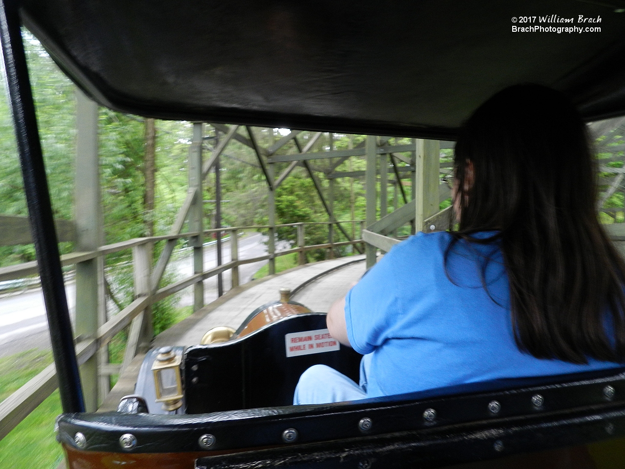 Laura's driving our car through the structure of Phoenix.