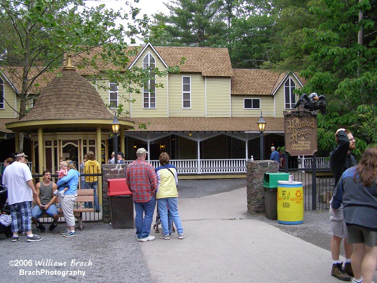 The Haunted Mansion's entrance area.