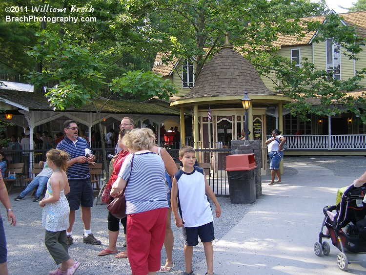 The Haunted House's plaza area.