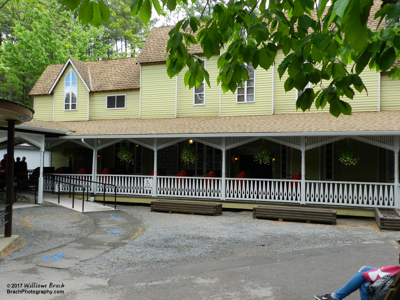 The front of the Haunted Mansion at Knoebels.