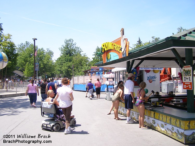 Here's a view of the midway near the Flying Frogs.