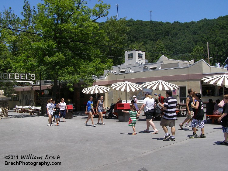 Full service sit-down, order off the menu resturant inside the park.  Good food and a great place to unwind after a long day of exploring Knoebels.