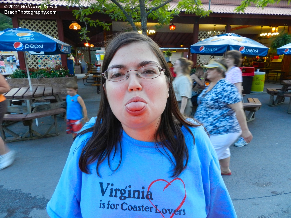 Laura enjoying herself at Knoebels!