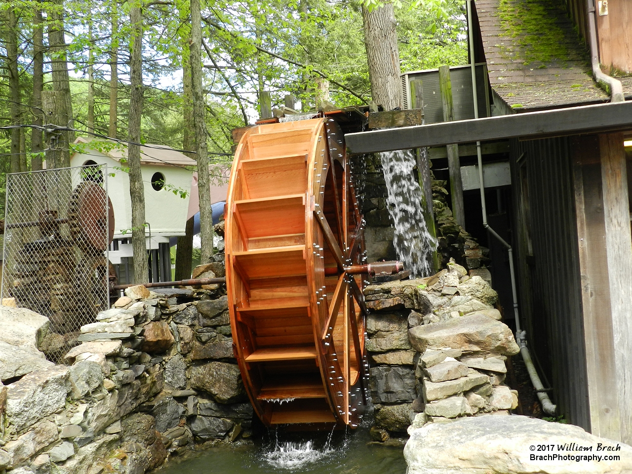 Waterwheel rebuilt for the Sawmill exhibit.